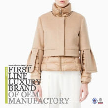 2017 Last Office Lady Outwear Casual Winter Trendy Belle veste brillante à l&#39;élastique à l&#39;intérieur de l&#39;oie Ultralight